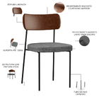 Cadeira Decorativa Para Sala De Jantar Melina L02 Couríssimo