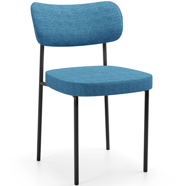 Cadeira Decorativa Para Sala De Jantar Melina L02 Linho Azul