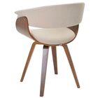 Cadeira Decorativa Para Sala De Jantar Ohana Fixa Linho Bege