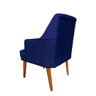 Cadeira Decorativa Paris Retro Suede Azul Marinho - Dominic D