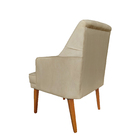 Cadeira Decorativa Paris Retro Suede Bege Rosado - Dominic De