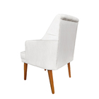 Cadeira Decorativa Paris Retro Suede Branco - Dominic Decor