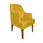 Cadeira Decorativa Paris Retro Suede Mostarda - Dominic Decor