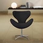 Cadeira Decorativa Poltrona Egg Preta Com Base Giratória