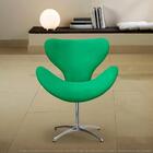 Cadeira Decorativa Poltrona Egg Verde Com Base Giratória