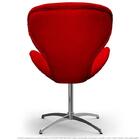 Cadeira Decorativa Poltrona Egg Vermelha Com Base Giratória
