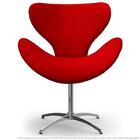 Cadeira Decorativa Poltrona Egg Vermelha Com Base Giratória