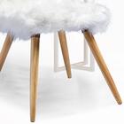 Cadeira Decorativa Rolg Pelo Sintetico Pes Madeira Sone