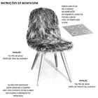 Cadeira Decorativa Rolg Pelo Sintetico Pes Madeira Sone