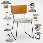 Cadeira Decorativa Sala De Jantar Allana L02 Couríssimo Whisk