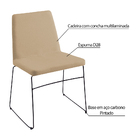 Cadeira Decorativa Sala De Jantar Anne Linho Bege G17 - Gran