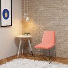 Cadeira Decorativa Sala De Jantar Anne Linho Rosa G17 - Gran