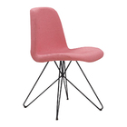 Cadeira Decorativa Sala De Jantar Base De Aço Meyer Linho Ros