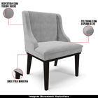 Cadeira Decorativa Sala De Jantar Base Fixa De Madeira Firenz