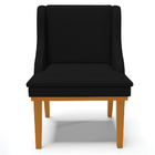 Cadeira Decorativa Sala De Jantar Base Fixa De Madeira Firenz