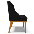 Cadeira Decorativa Sala De Jantar Base Fixa De Madeira Firenz