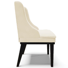 Cadeira Decorativa Sala De Jantar Base Fixa De Madeira Firenz