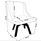 Cadeira Decorativa Sala De Jantar Base Giratória De Madeira F