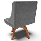 Cadeira Decorativa Sala De Jantar Base Giratória De Madeira F