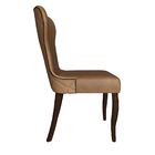 Cadeira Decorativa Sala De Jantar Duque Madeira Pu Marrom G48