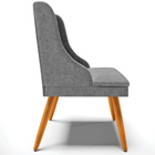 Cadeira Decorativa Sala De Jantar Pés Palito De Madeira Firen