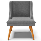 Cadeira Decorativa Sala De Jantar Pés Palito De Madeira Firen