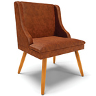 Cadeira Decorativa Sala De Jantar Pés Palito De Madeira Firen