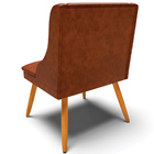 Cadeira Decorativa Sala De Jantar Pés Palito De Madeira Firen