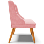 Cadeira Decorativa Sala De Jantar Pés Palito De Madeira Firen