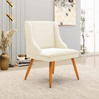 Cadeira Decorativa Sala De Jantar Pés Palito De Madeira Firen