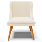 Cadeira Decorativa Sala De Jantar Pés Palito De Madeira Firen