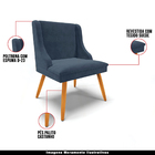 Cadeira Decorativa Sala De Jantar Pés Palito De Madeira Firen