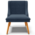 Cadeira Decorativa Sala De Jantar Pés Palito De Madeira Firen