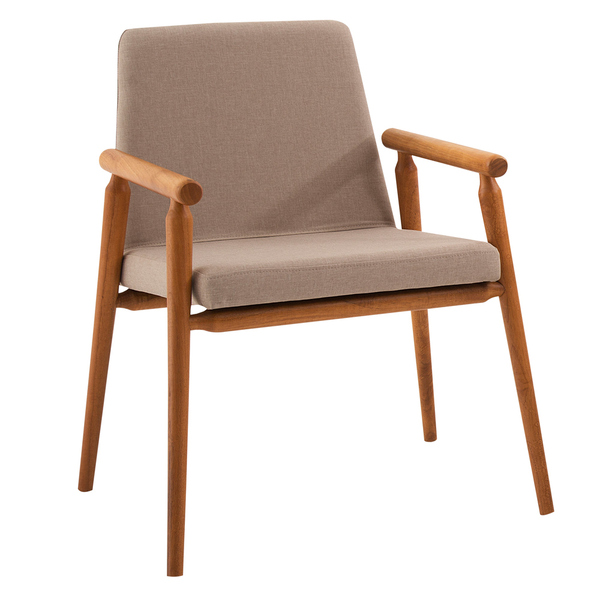 Cadeira Decorativa Sala De Jantar Sidnei Linho Bege G17 - Gra