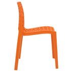 Cadeira Decorativa Sala E Cozinha Cruzzer (pp) Laranja G56 -
