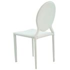 Cadeira Decorativa Sala E Cozinha Karma Medalhão Pvc Branca -