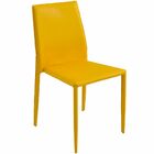 Cadeira Decorativa Sala E Cozinha Karma Pvc Amarela G56 - Gra