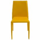 Cadeira Decorativa Sala E Cozinha Karma Pvc Amarela G56 - Gra