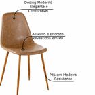 Cadeira Decorativa Sala E Escritorio Base Nogueira Emotion Pu