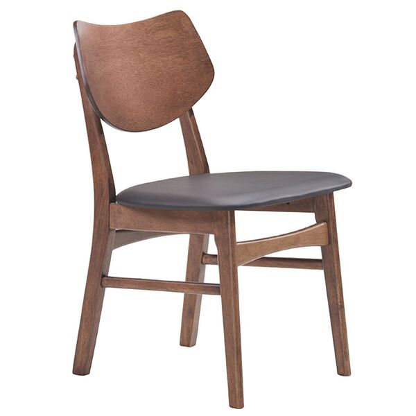 Cadeira Decorativa Sala E Escritório Zion Madeira Nogueira (p