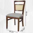 Cadeira Decorativa Tela Natural Pes Madeira Pinhao Nacc