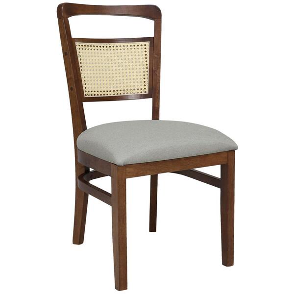 Cadeira Decorativa Tela Natural Pes Madeira Pinhao Nacc