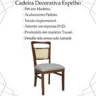 Cadeira Decorativa Tela Natural Pes Madeira Pinhao Nacc