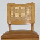 Cadeira Decorativa Tela Tingida Pes Madeira Amendoa Nacc