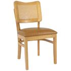 Cadeira Decorativa Tela Tingida Pes Madeira Amendoa Nacc