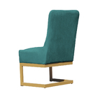 Cadeira Decorativa Valentina Base Dourada Veludo Azul Turques