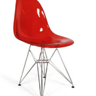 Cadeira Decorativa Vermelho Translucido Mk-972 - Makkon