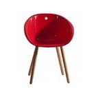 Cadeira Design Concha De Polipropileno Vermelha