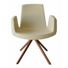 Cadeira Design Forma Jolly Bege Decorativa Para Sala Quarto