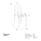 Cadeira Design Jantar Cozinha Victoria Ghost Miss Sophia - In